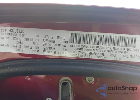 2017 Ram 1500 Big Horn 4X4 6'4 Box from USA, damaged, VIN 1C6RR7GT1HS602497